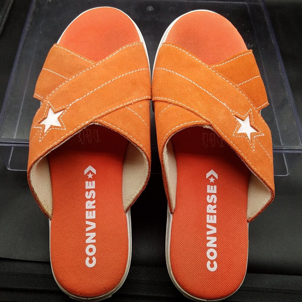 Converse One Star Orange Slip On Sandals Women’s Size 7 - Good Pre-Owned